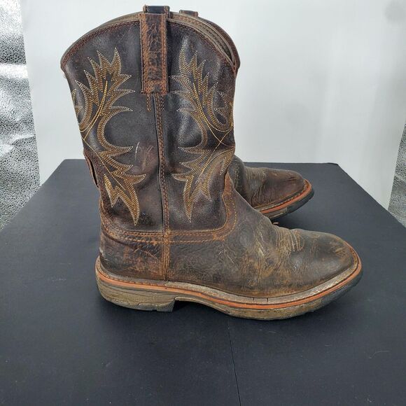 Ariat Workhog Boots Mens Size 8D Brown Pull On Western Square Toe EH 10017436 - Picture 1 of 7